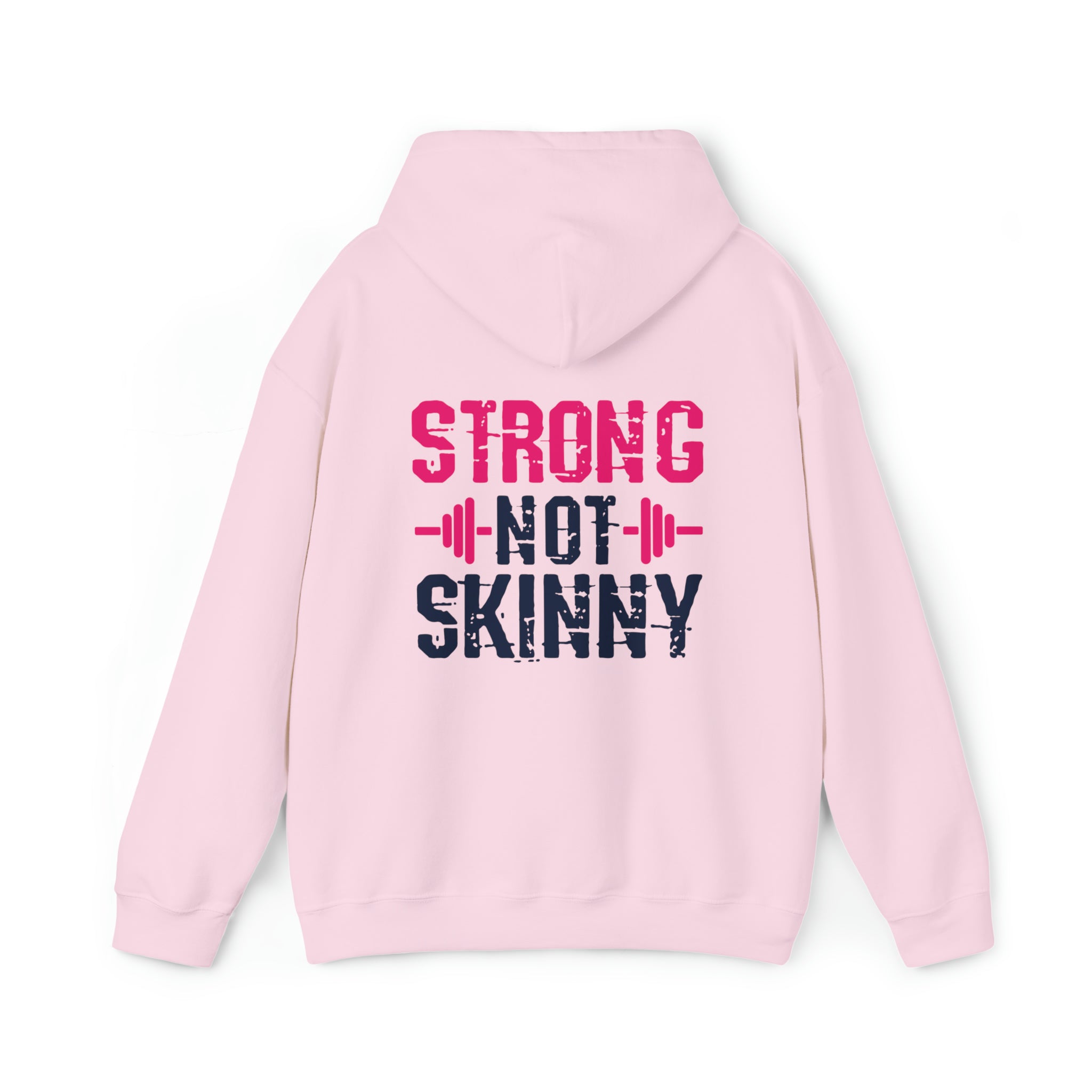 Strong Not Skinny - Color Distressed Logo - Unisex Heavy Blend Hooded Sweatshirt