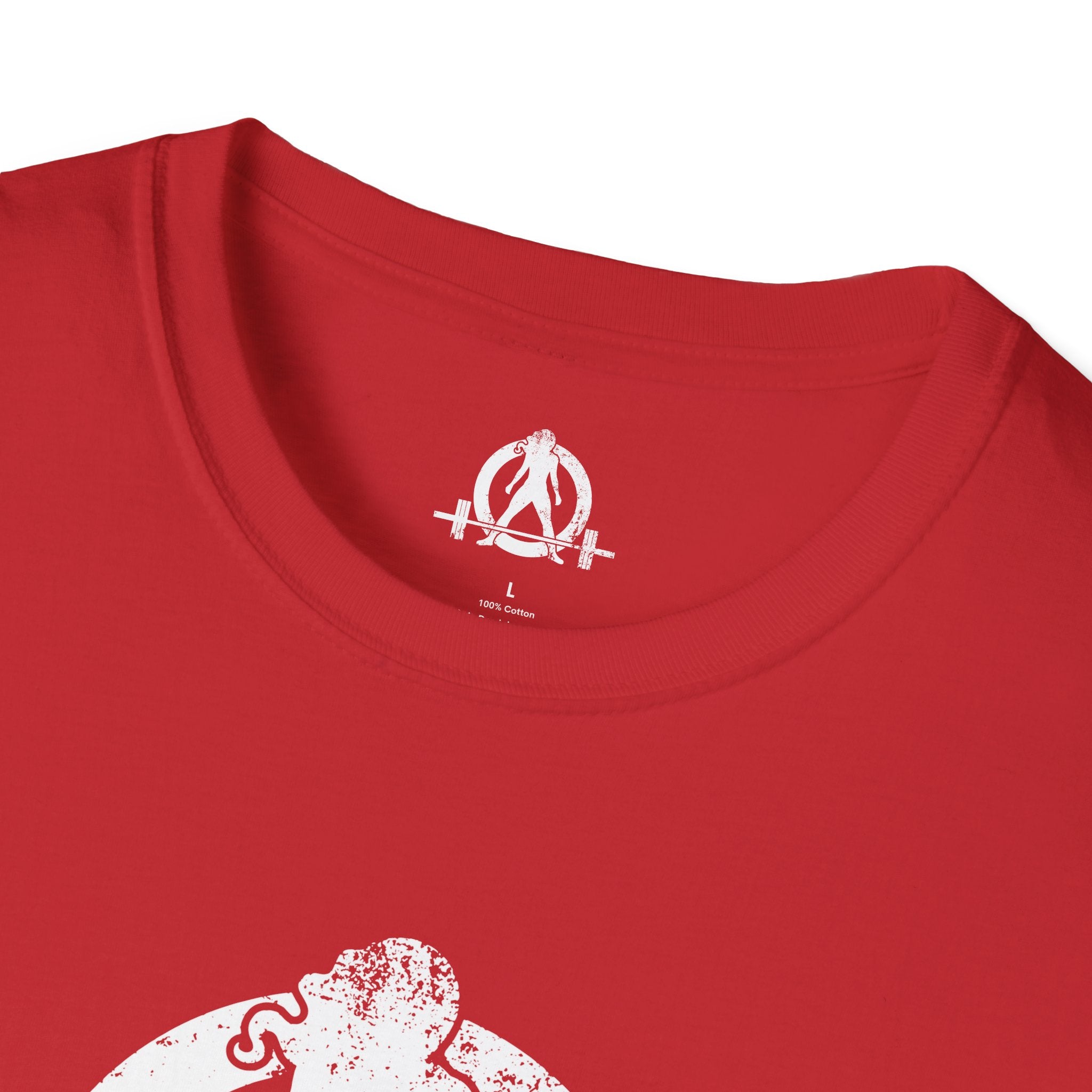 Kick Your Ass  - Unisex Softstyle T-Shirt - Distressed White Print on Front Plain Back