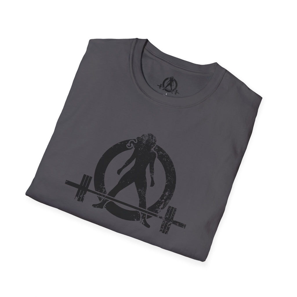 I Workout To Burn Off The Crazy - Unisex Softstyle T-Shirt - White Logo Front & Back