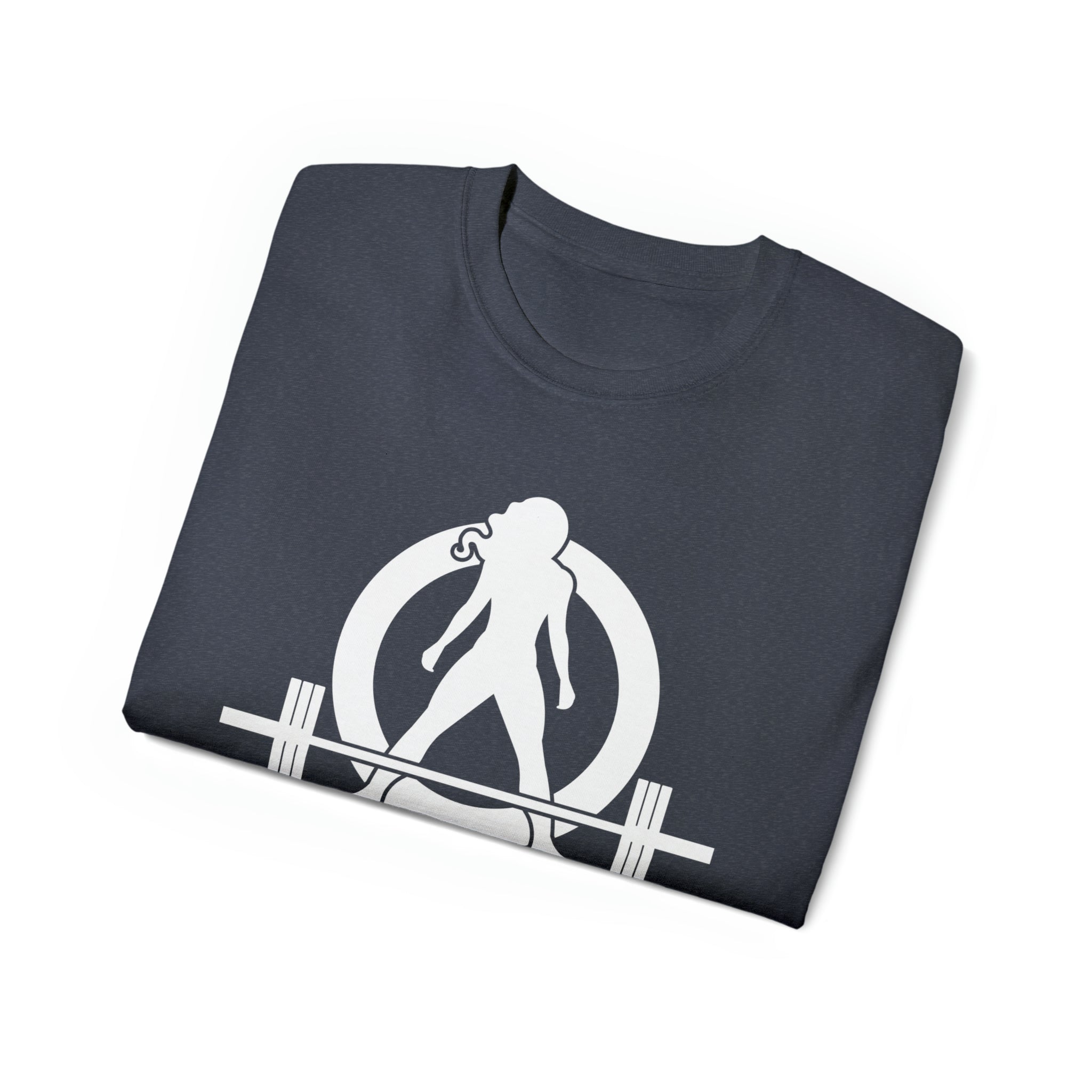Unisex Ultra Cotton Tee - Classic White Logo - Plain Back