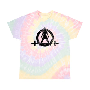 Tie-Dye Tee, Spiral - Distressed Black Logo