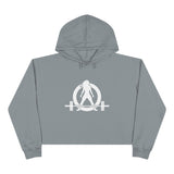 Empowered Crop Hoodie – For Strong Women Who Lift - White Classic WWLW  Logo