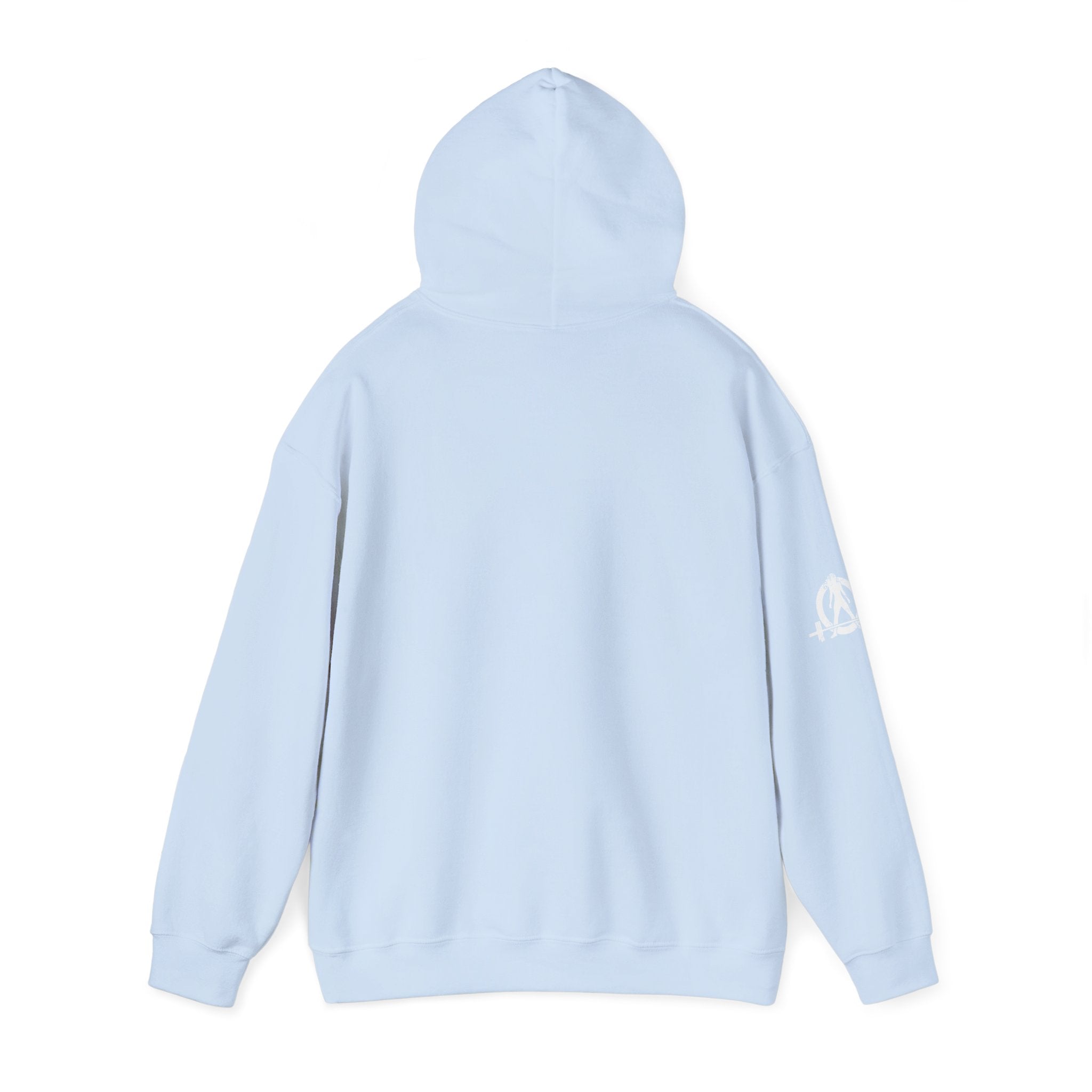Lift Like.A Girl - Unisex Heavy Blend Hooded Sweatshirt - White Logo on Front & Right Sleeve