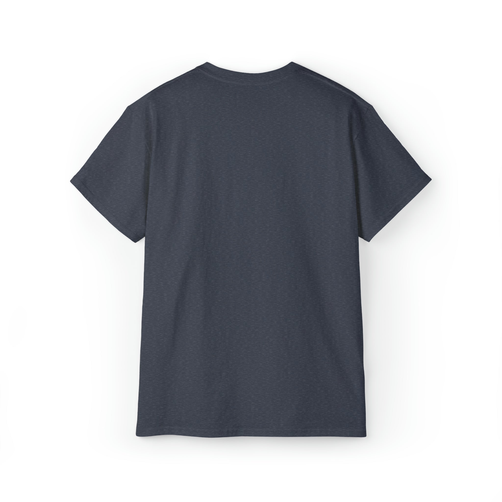 Unisex Ultra Cotton Tee - Classic White Logo - Plain Back