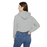 Women's Cinched Bottom Hoodie - White Distressed Logo