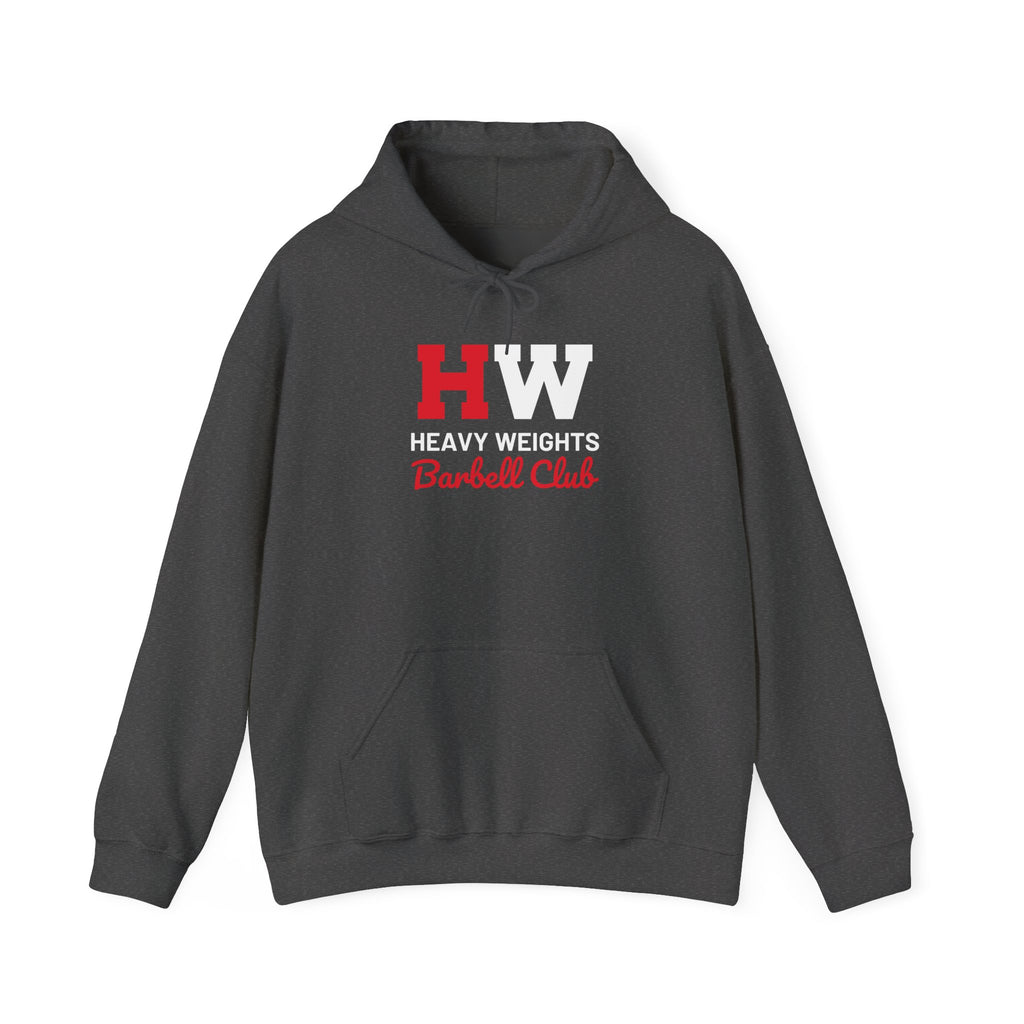 Heavy Weights Barbell Club  - Unisex Heavy Blend Hooded Sweatshirt  - Front Logo