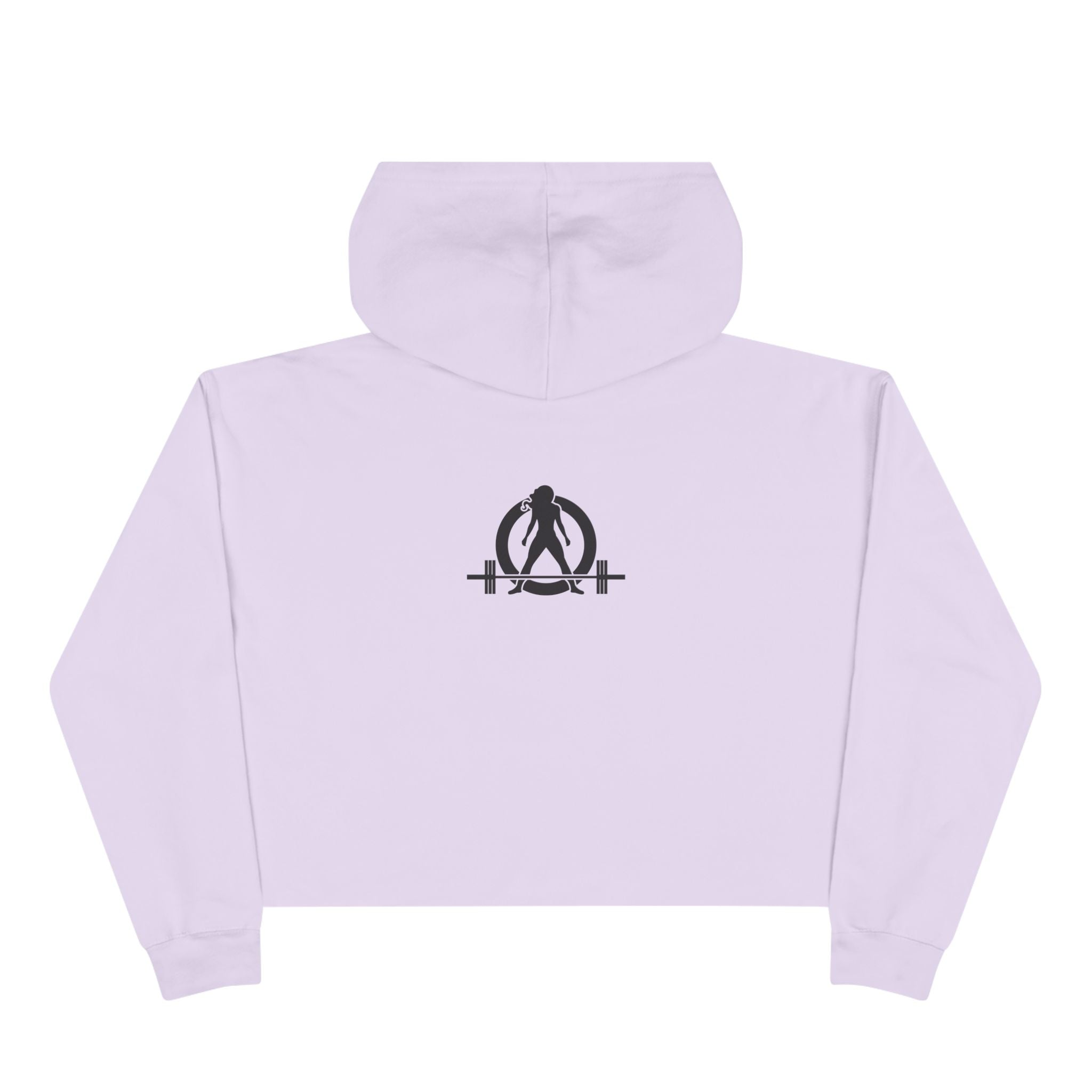 Strong Not Skinny - Empowered Crop Hoodie – For Strong Women Who Lift - Black Distressed Logo