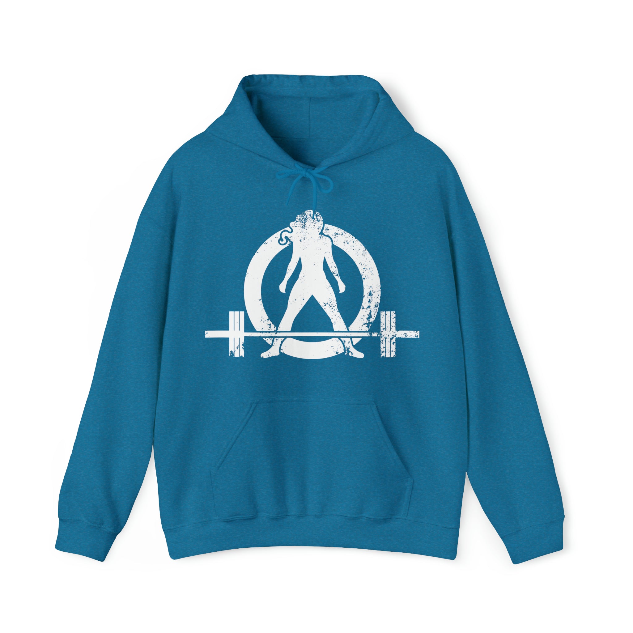 Kick Your Ass - Distressed White Logo  - Unisex Heavy Blend Hooded Sweatshirt (BEST SELLER)