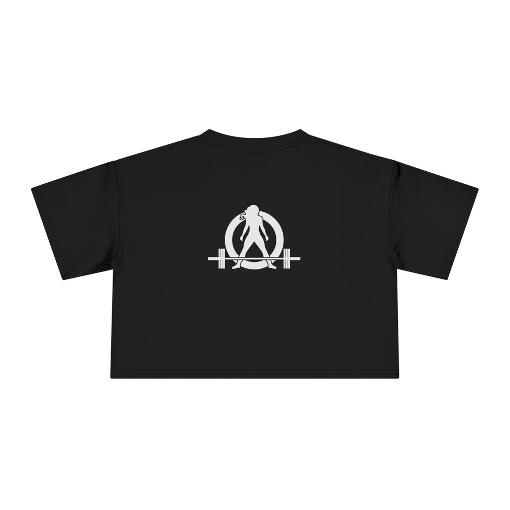 Lift Like A Girl – Women’s Crop Tee (White Logo)