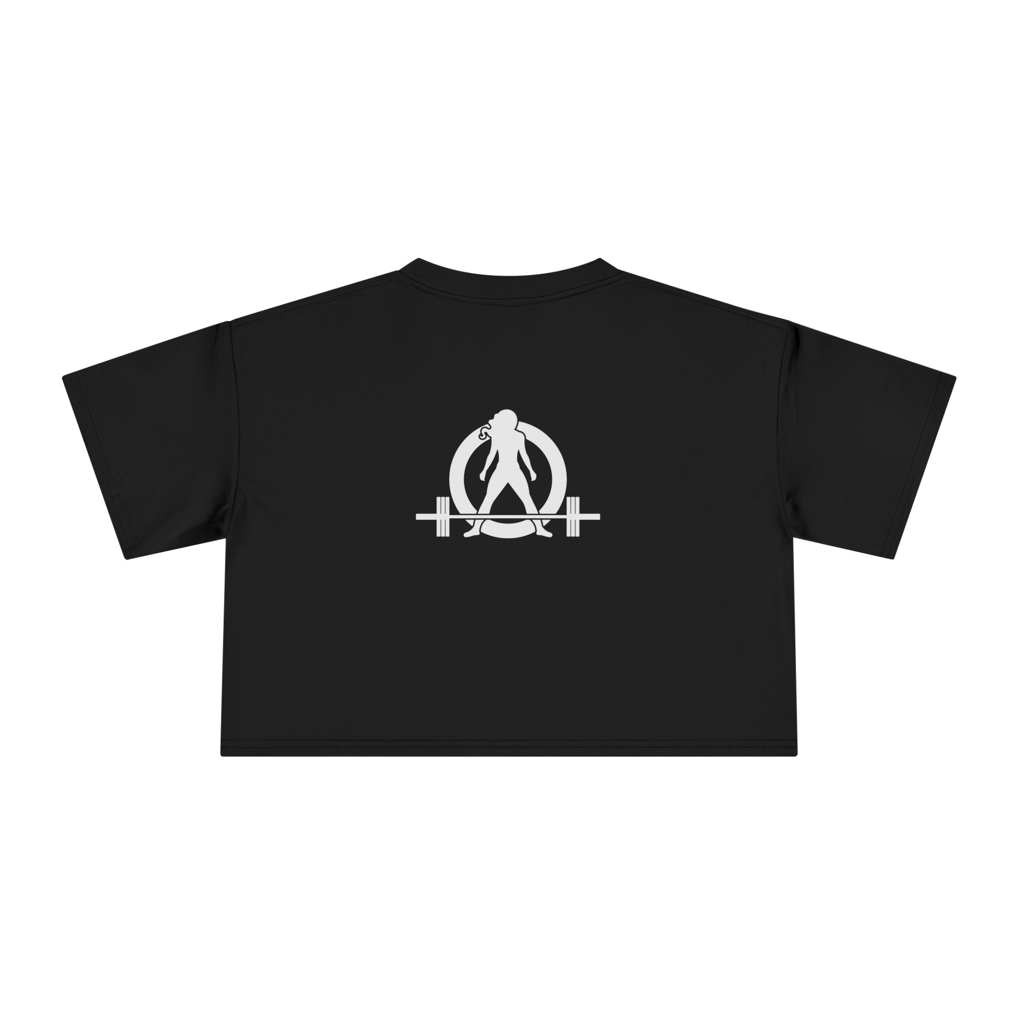Lift Like A Girl – Women’s Crop Tee (White Logo)