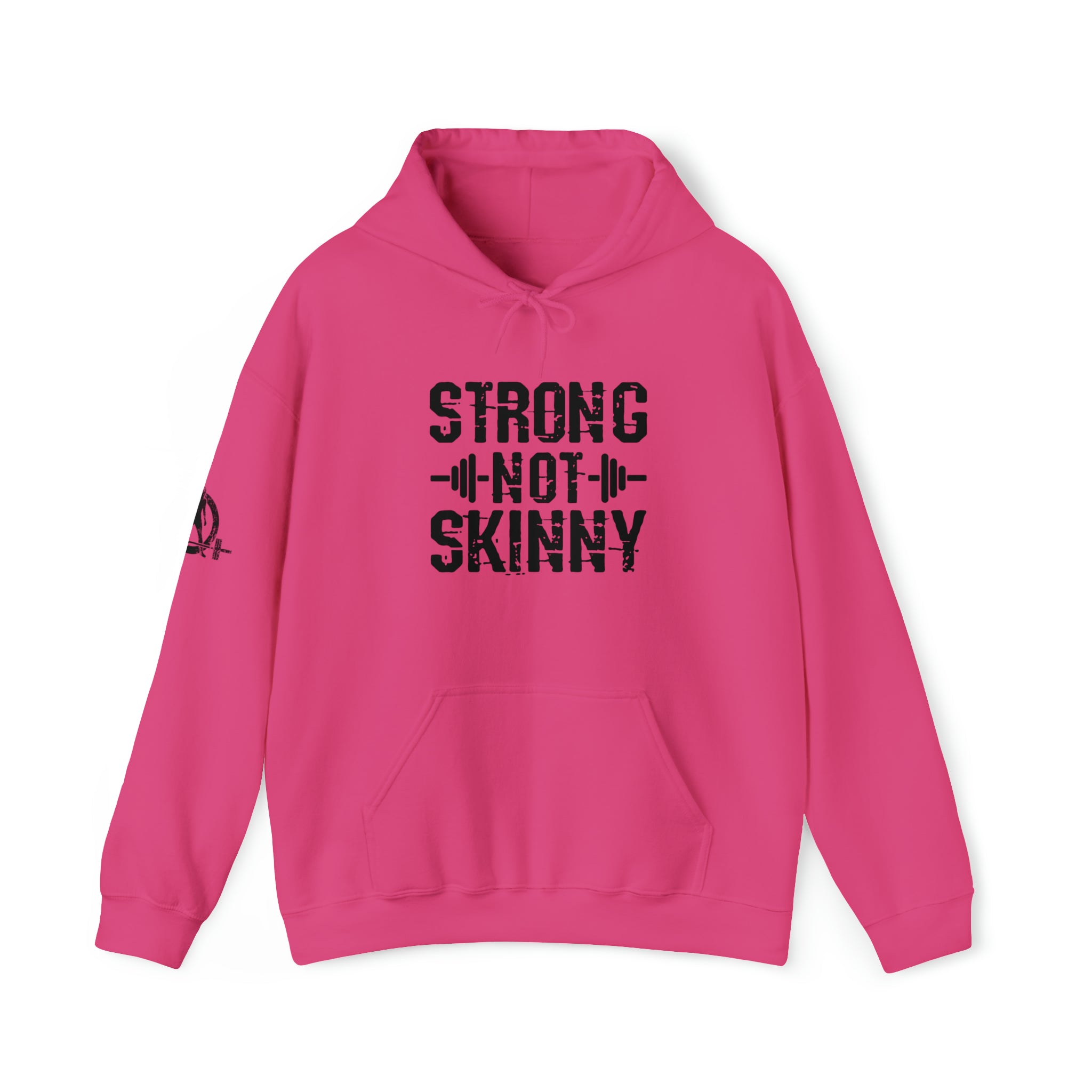 Strong Not Skinny - Unisex Heavy Blend Hooded Sweatshirt - Black Front Logo