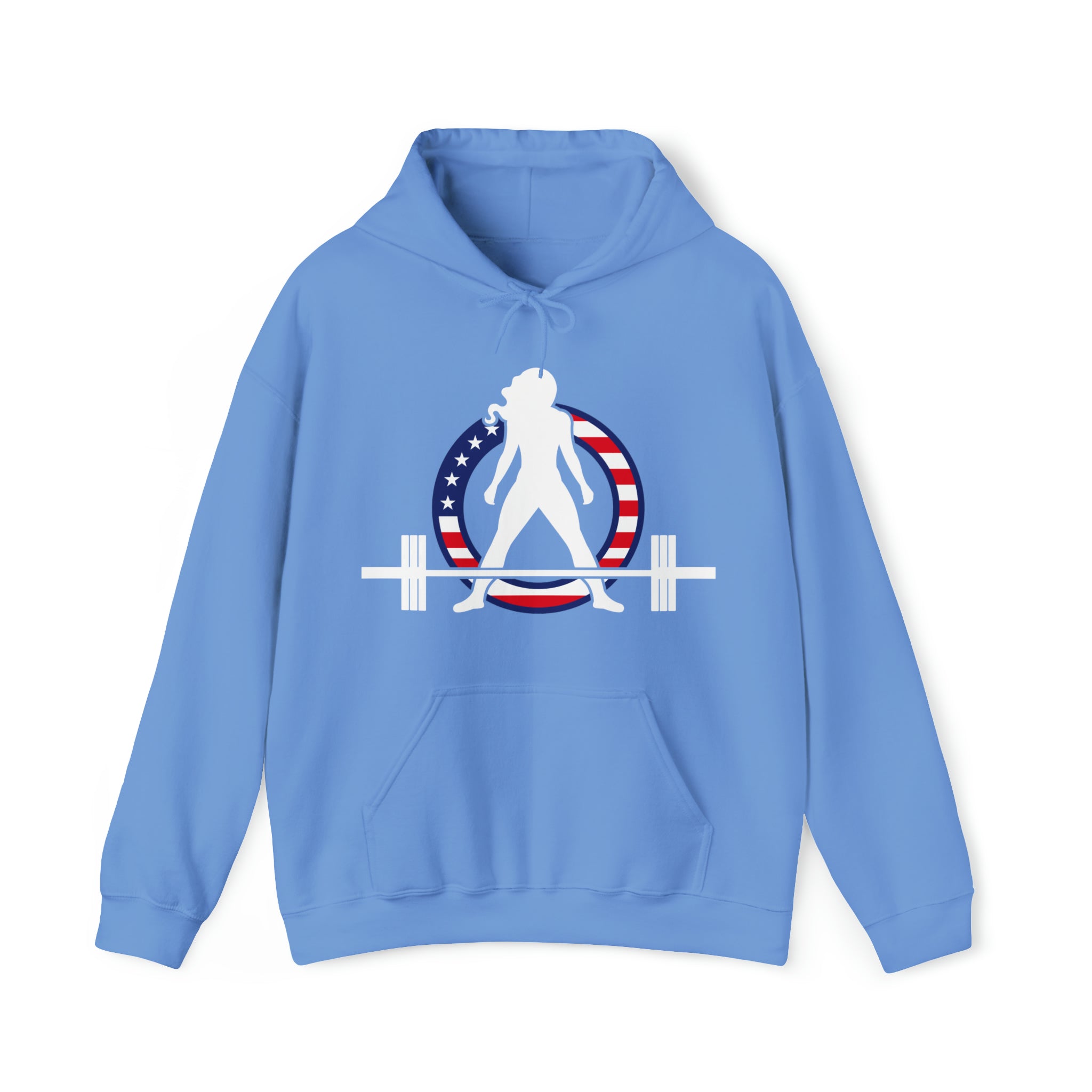 USA Logo - Unisex Heavy Blend Hooded Sweatshirt - USA Logo Dark - Plain Back