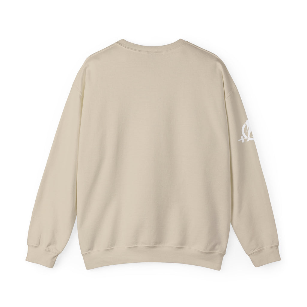 USA Barbell - Unisex Heavy Blend™ Crewneck Sweatshirt - White Logo