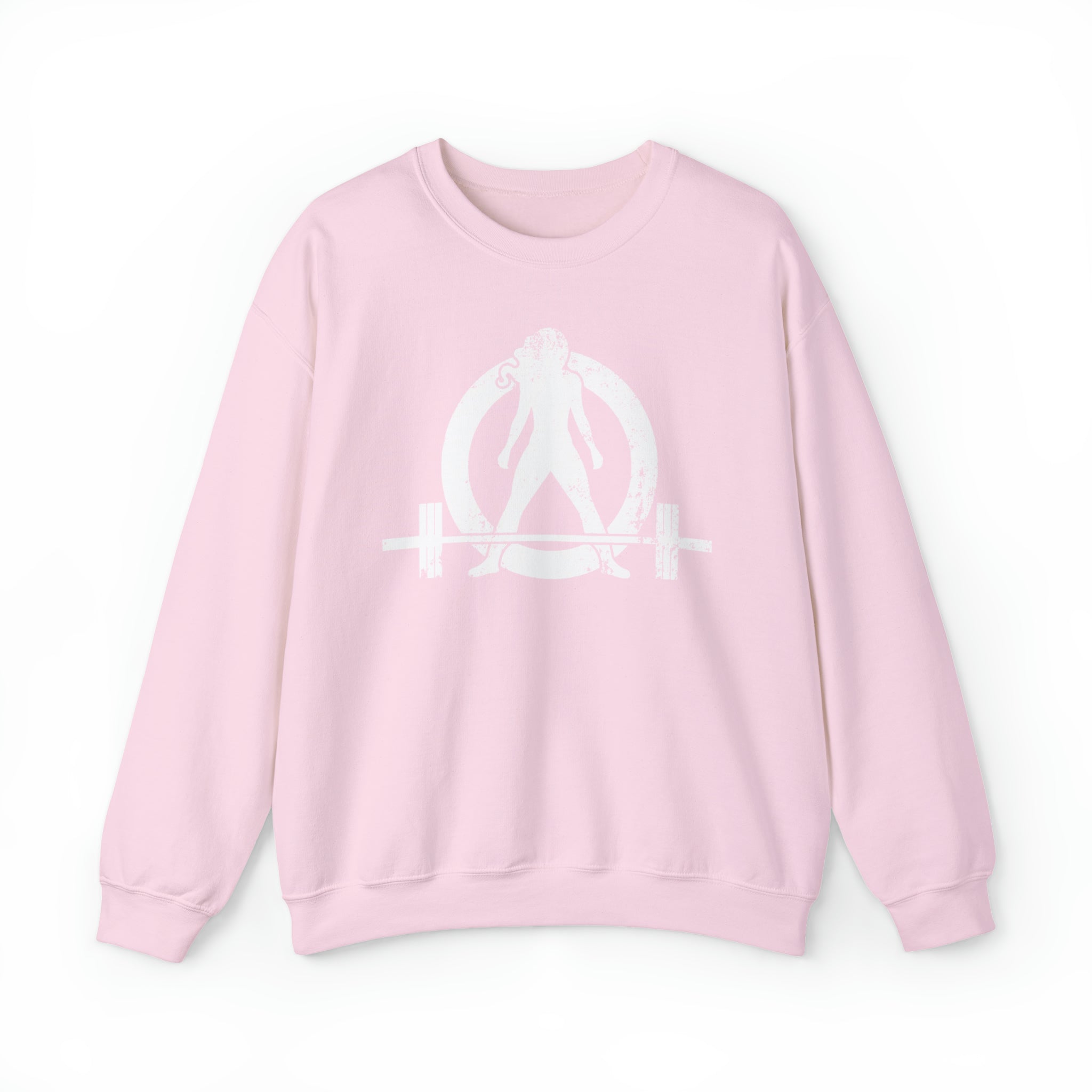 Unisex Heavy Blend™ Crewneck Sweatshirt - Distressed Logo - Plain Back