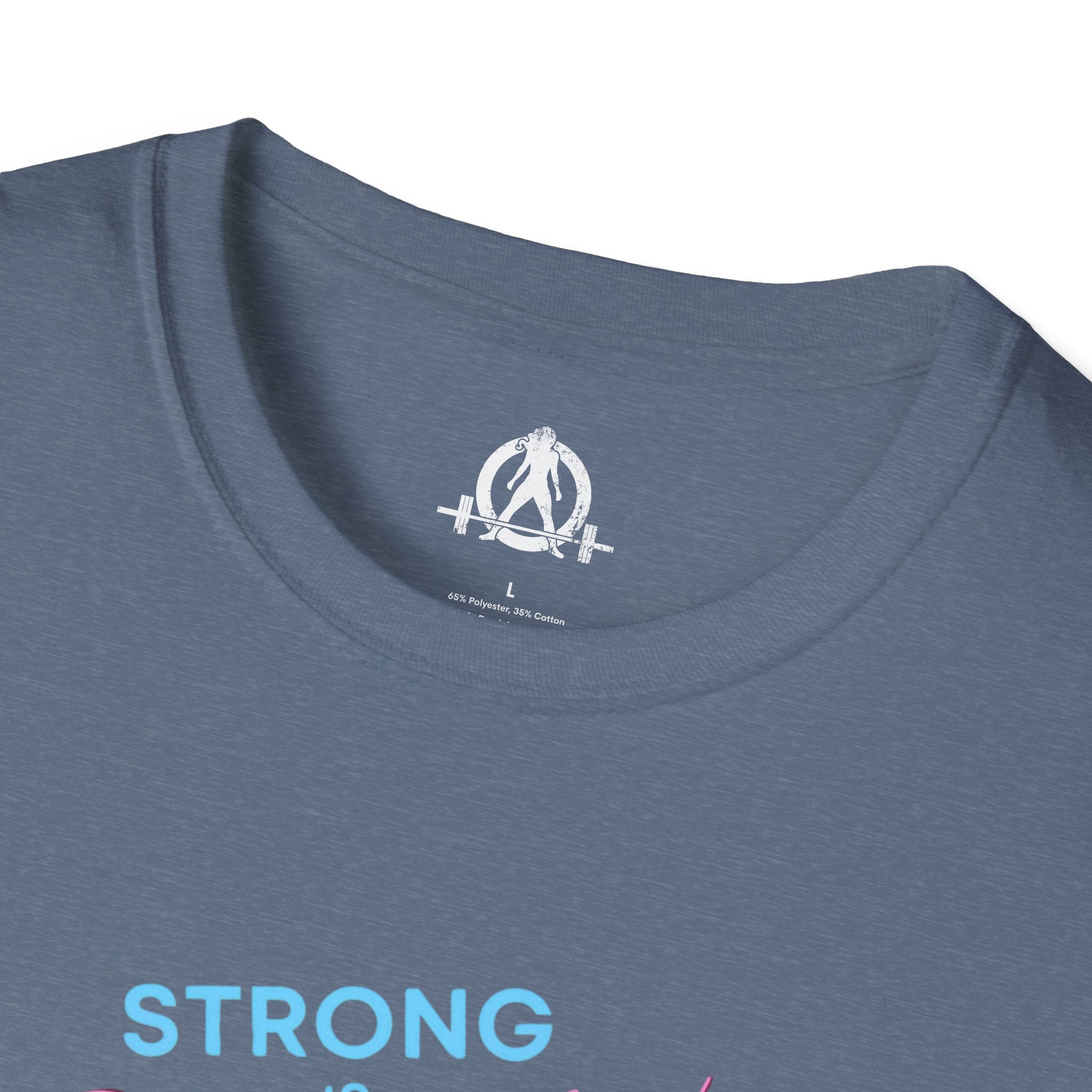 Strong Is Beautiful - Comic - Unisex Softstyle T-Shirt - White Print on Front Plain Back