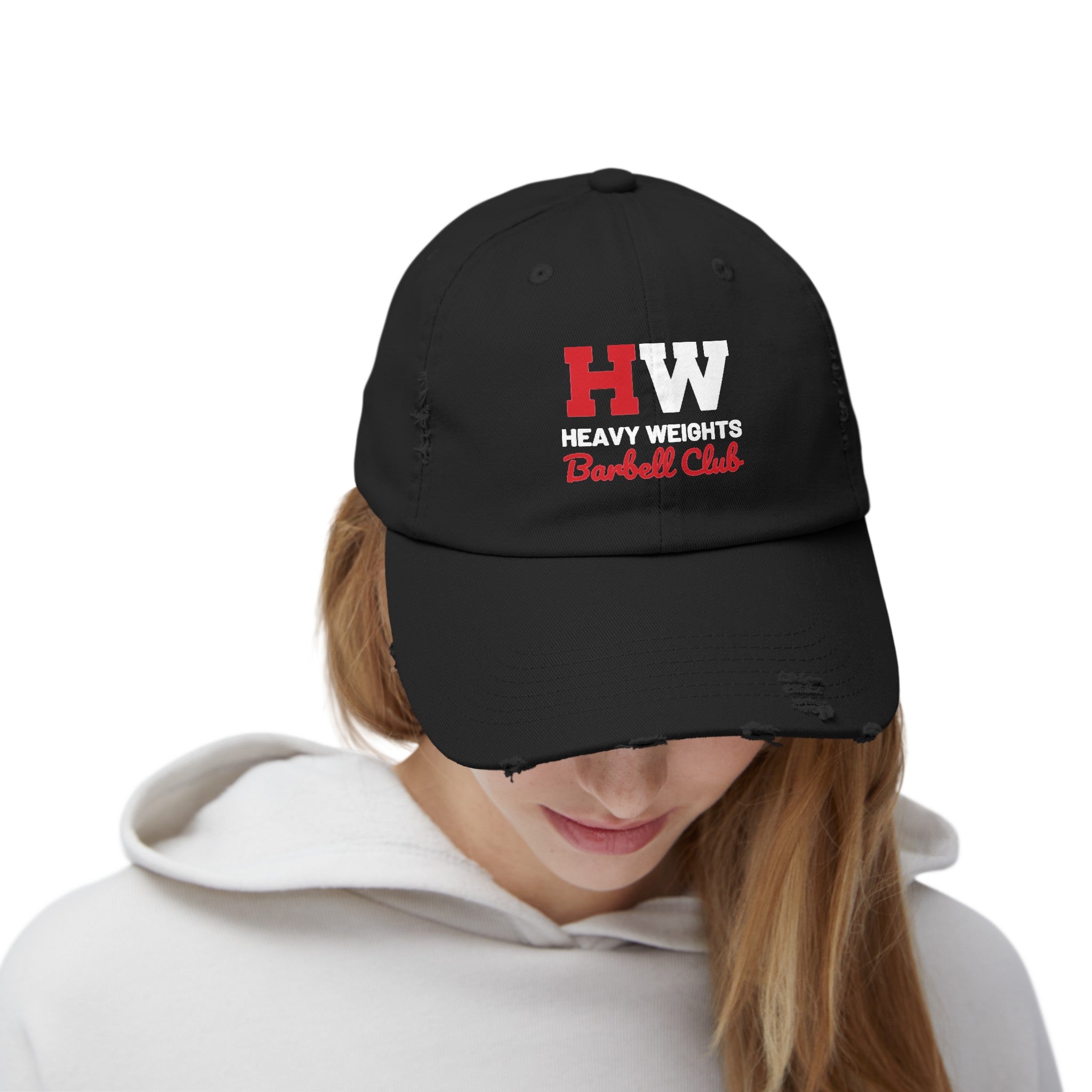 Heavy Weights Barbell Club - Unisex Distressed Cap - Classic Color Logo