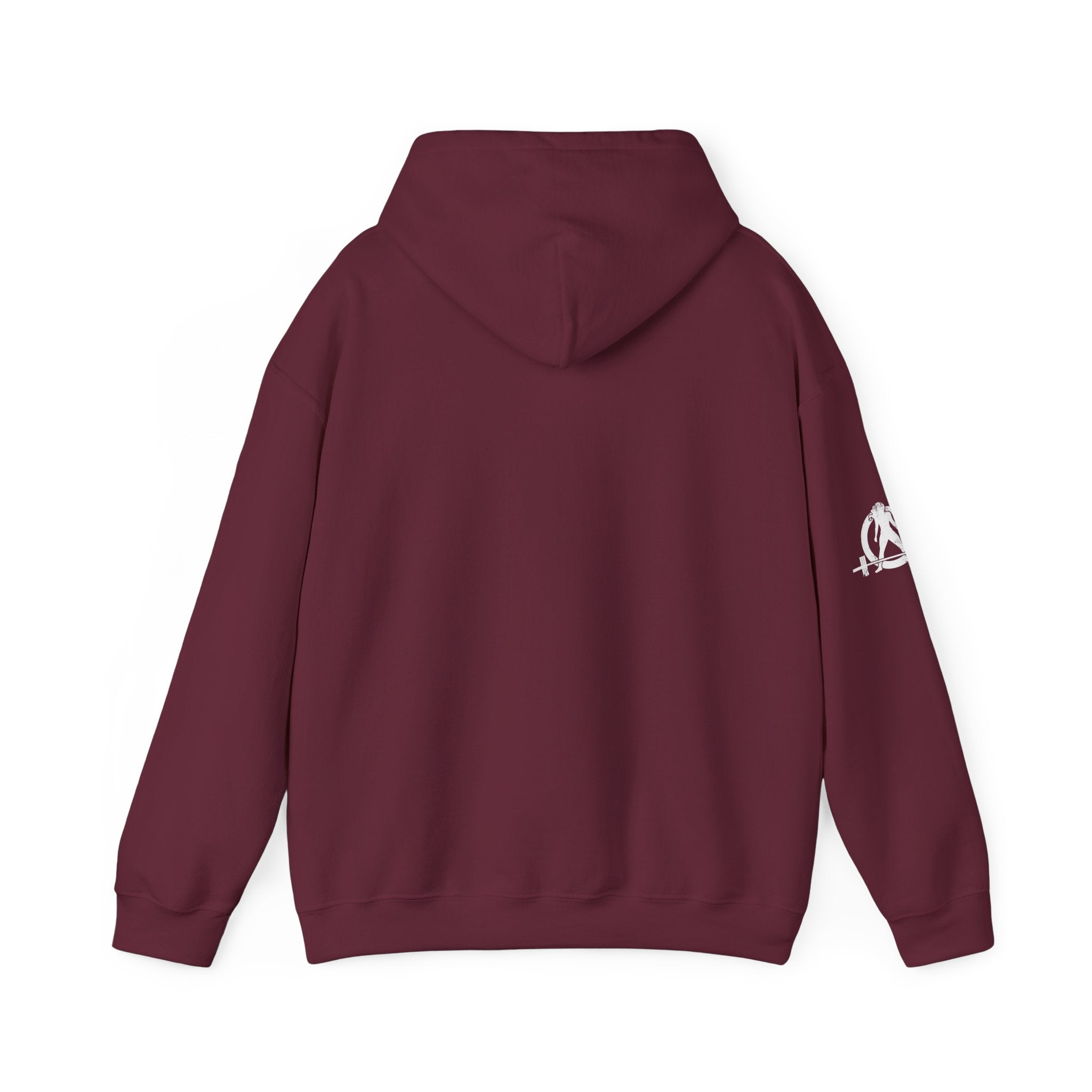 Lift Like.A Girl - Unisex Heavy Blend Hooded Sweatshirt - White Logo on Front & Right Sleeve