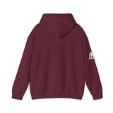 Lift Like.A Girl - Unisex Heavy Blend Hooded Sweatshirt - White Logo on Front & Right Sleeve