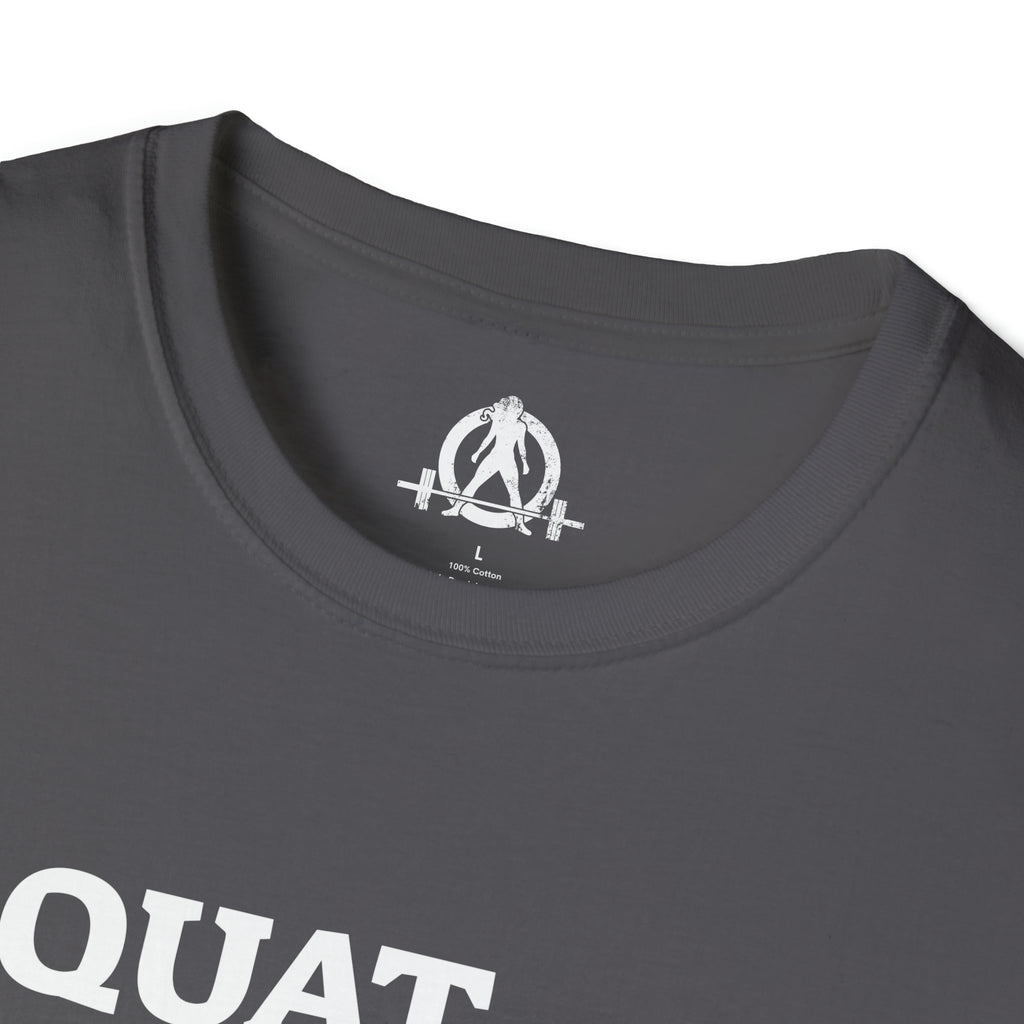 Squat Bench Deadlift Repeat - Unisex Softstyle T-Shirt - Black & Pink - Plain Back