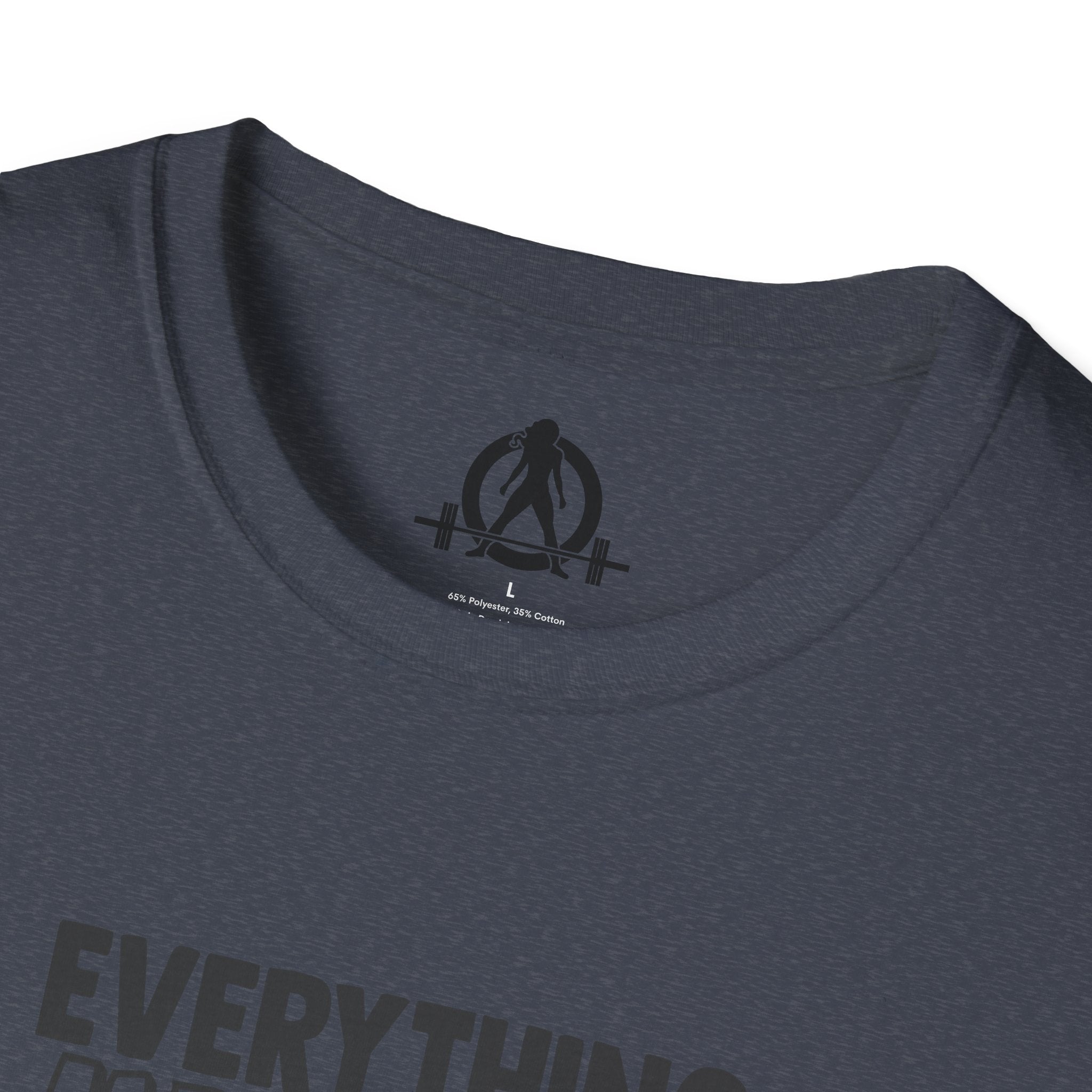 Everything Hurts & I'm Hungry - Unisex Softstyle T-Shirt - Black Print on Front Plain Back
