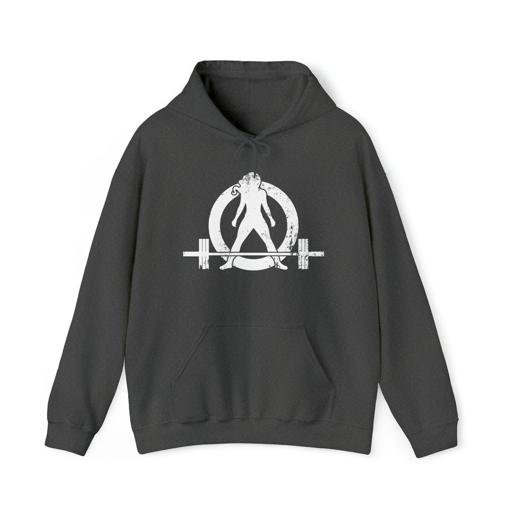 I Could Deadlift You. - Unisex Heavy Blend Hooded Sweatshirt - White Logo on Back