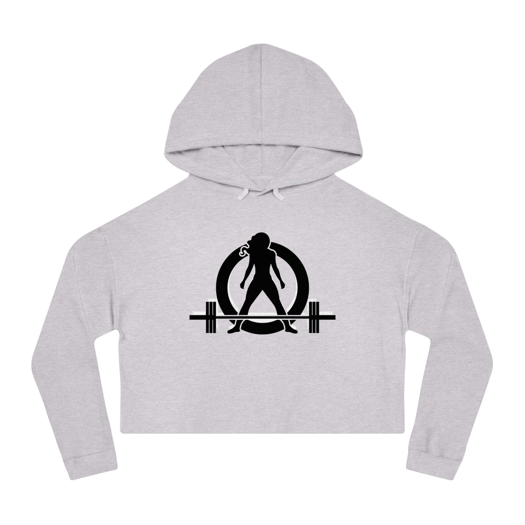 Women’s Cropped Hooded Sweatshirt - Black Classic Logo