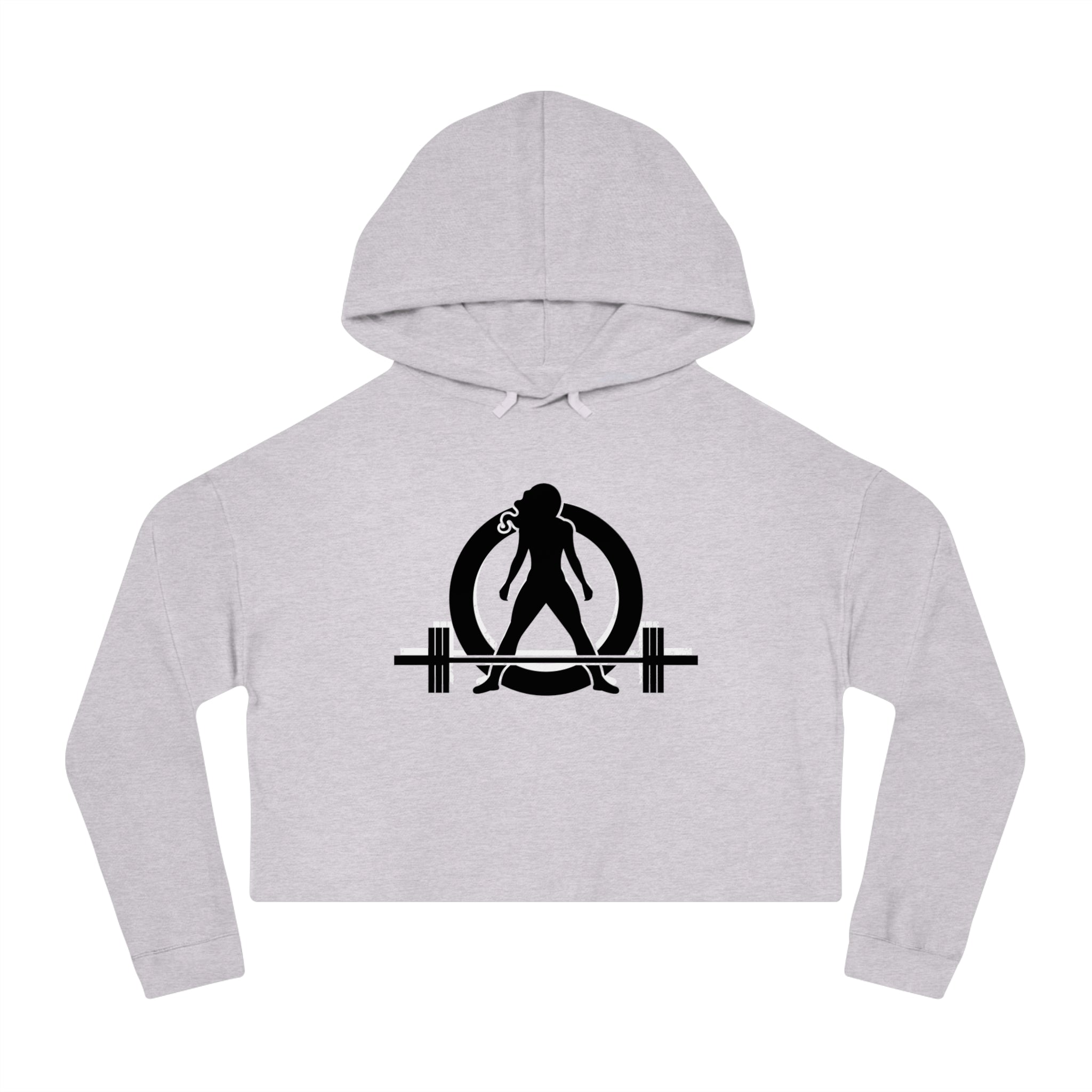 Women’s Cropped Hooded Sweatshirt - Black Classic Logo