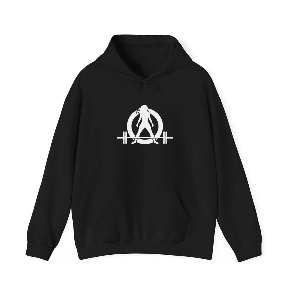 Goal Weight Strong AF - Unisex Heavy Blend Hooded Sweatshirt  - White Logo Front & Back