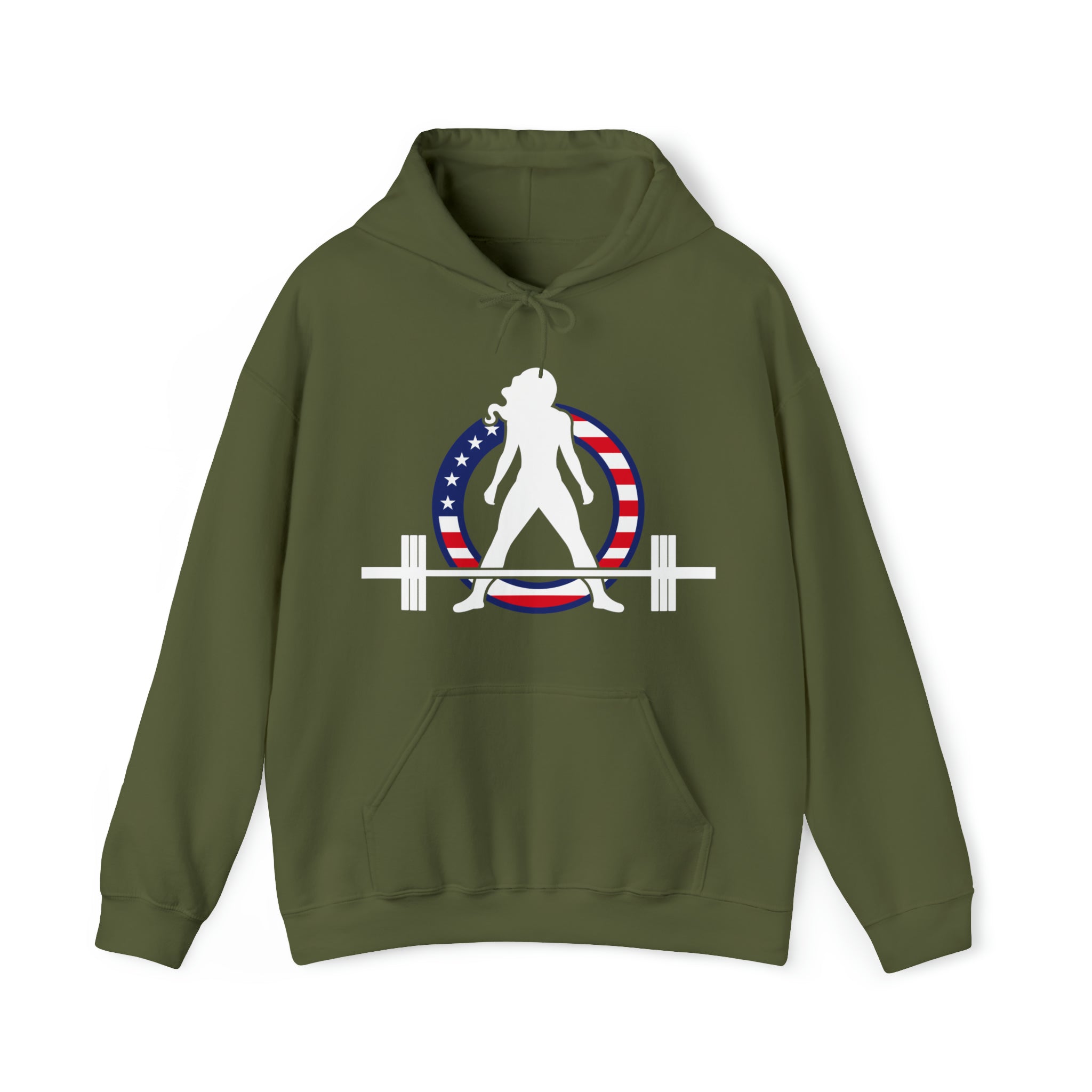 USA Logo - Unisex Heavy Blend Hooded Sweatshirt - USA Logo Dark - Plain Back