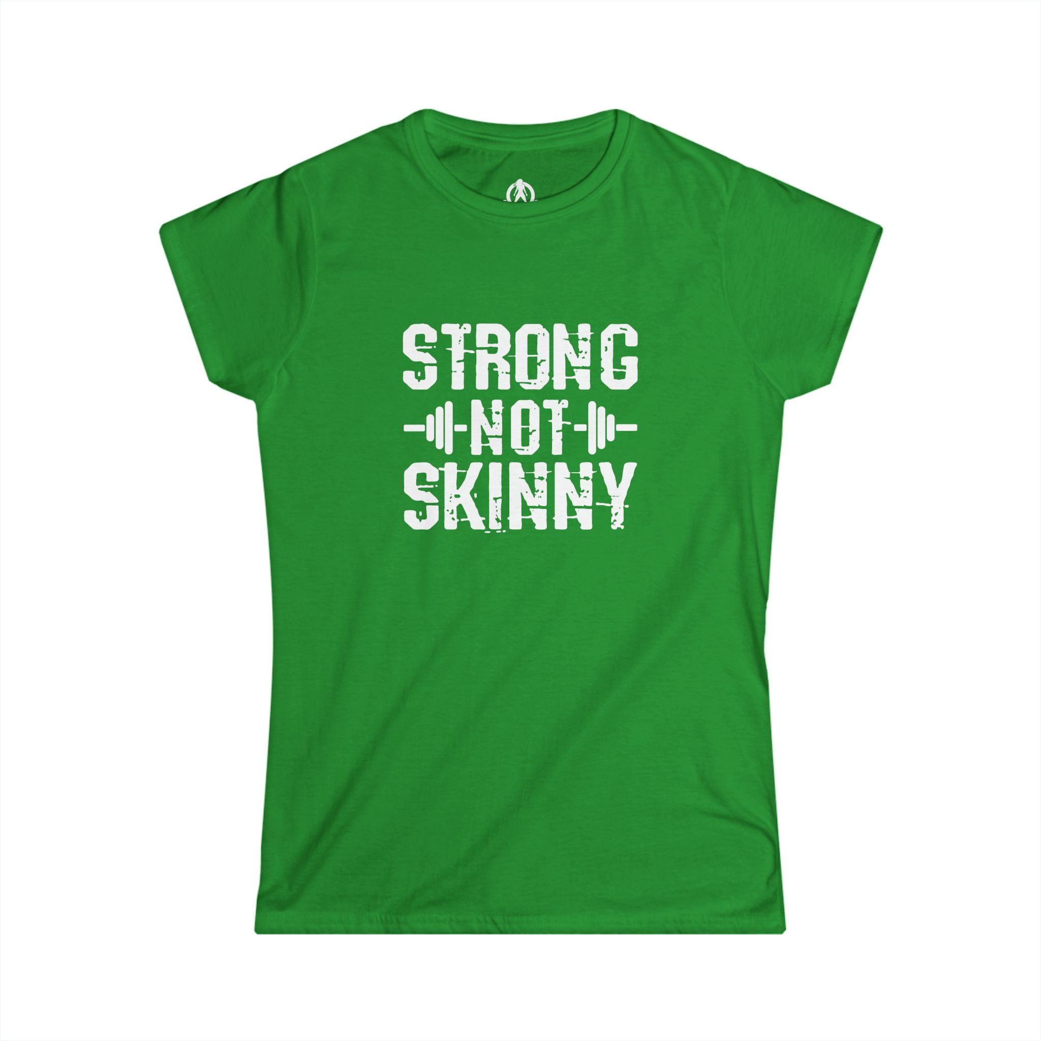 Strong Not Skinny – Women’s Softstyle Tee (Distressed Logo)