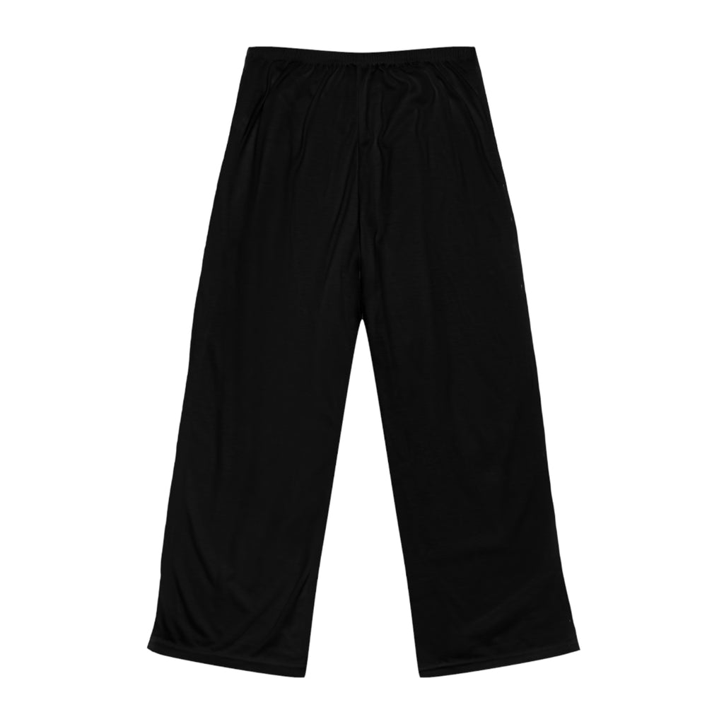 Women's Pajama Pants (AOP) - Black - Distressed Inverted Logo