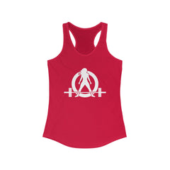 Kick Your Ass - Classic White Logo - Ideal Racerback Tank