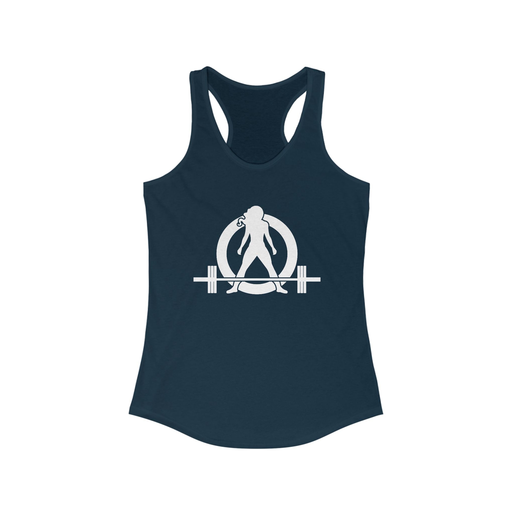 Kick Your Ass - Classic White Logo - Ideal Racerback Tank
