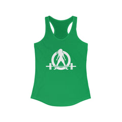 Kick Your Ass - Classic White Logo - Ideal Racerback Tank