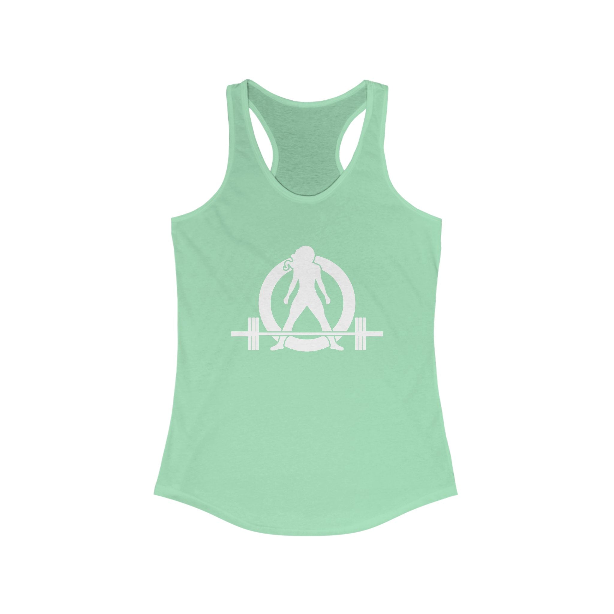 Kick Your Ass - Classic White Logo - Ideal Racerback Tank