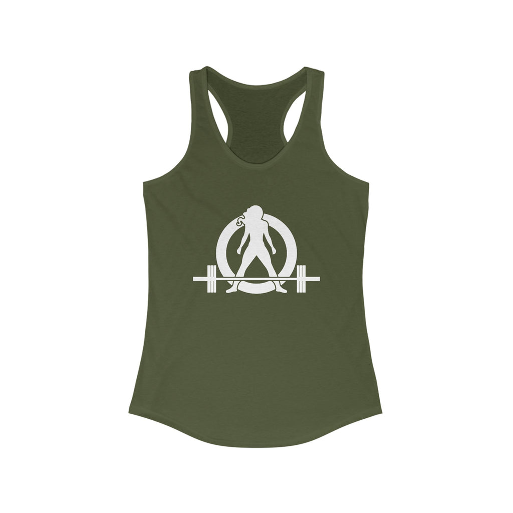 Kick Your Ass - Classic White Logo - Ideal Racerback Tank
