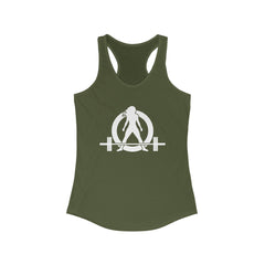 Kick Your Ass - Classic White Logo - Ideal Racerback Tank