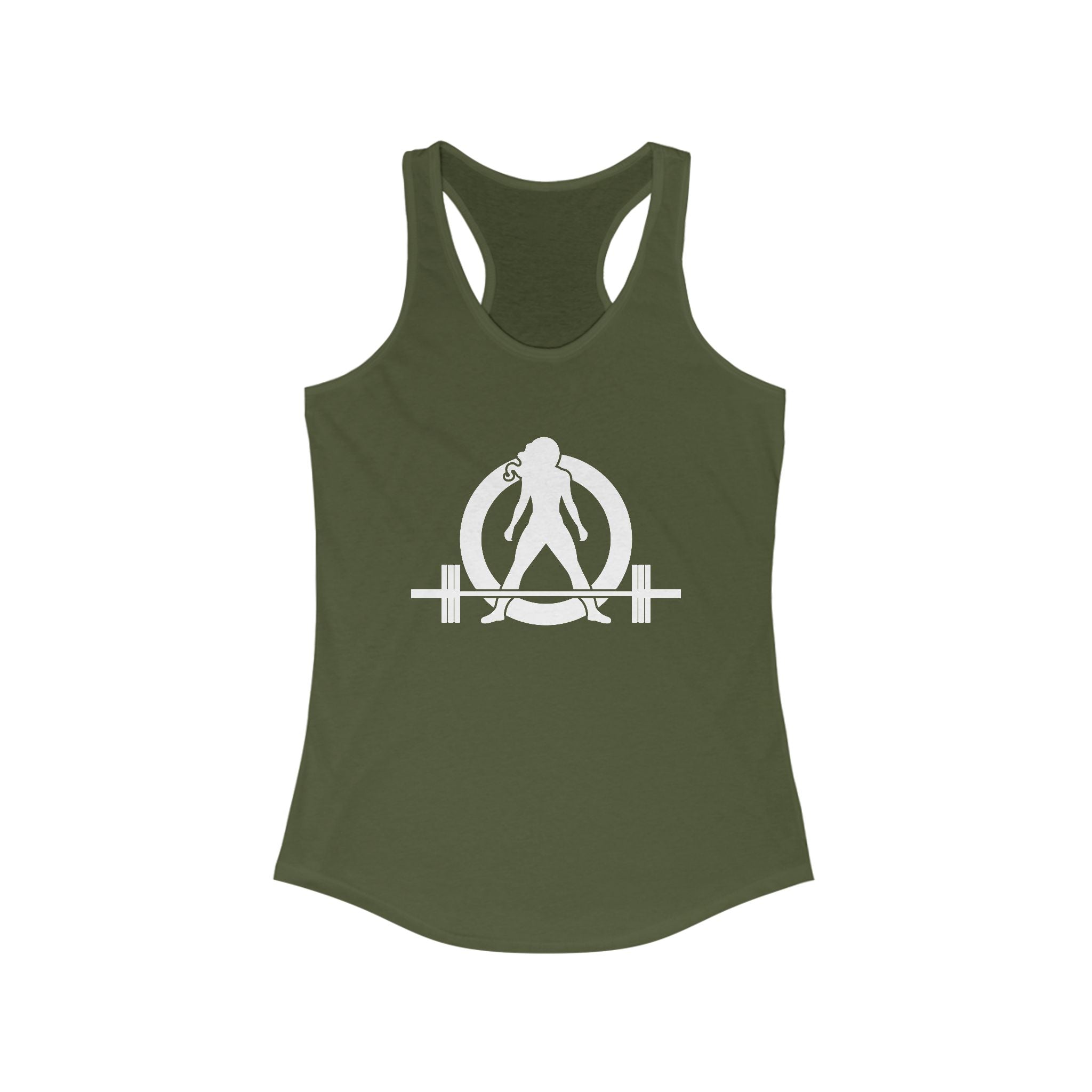 Kick Your Ass - Classic White Logo - Ideal Racerback Tank