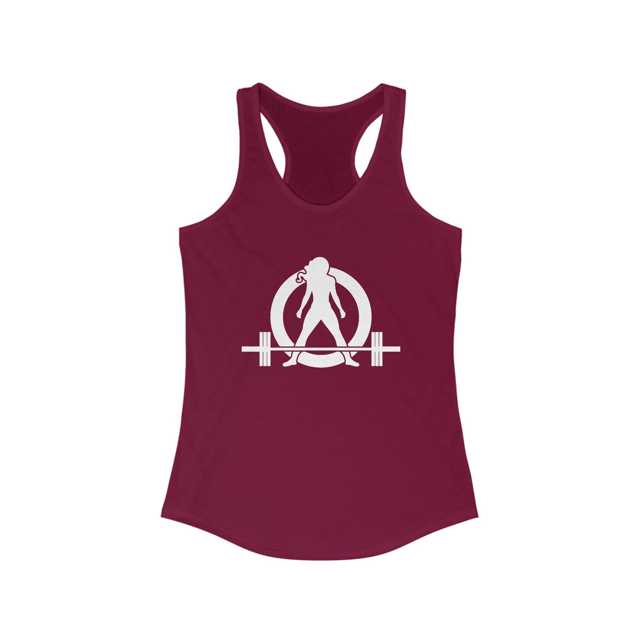 Kick Your Ass - Classic White Logo - Ideal Racerback Tank