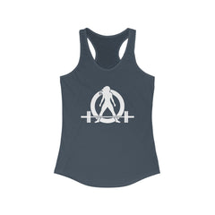 Kick Your Ass - Classic White Logo - Ideal Racerback Tank