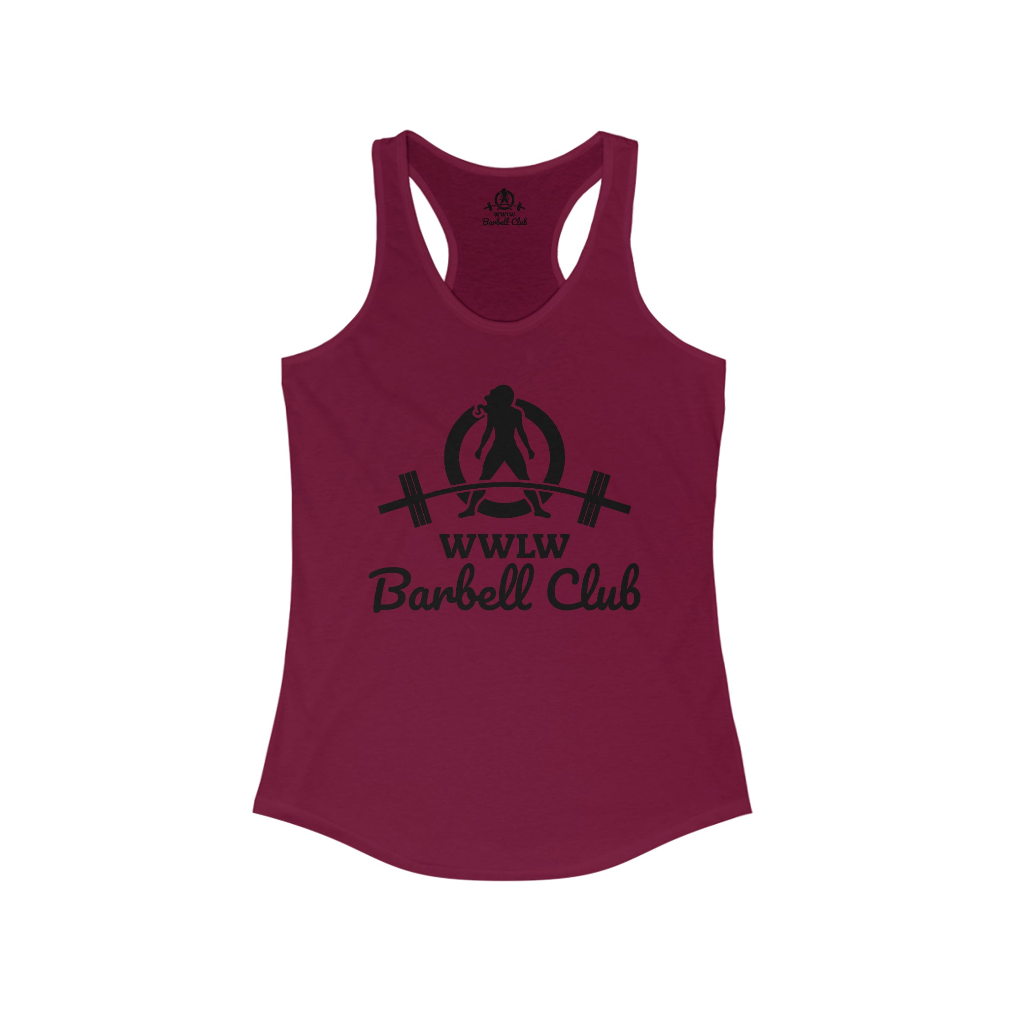 Barbell Club - Women's Ideal Racerback Tank - Black Logo