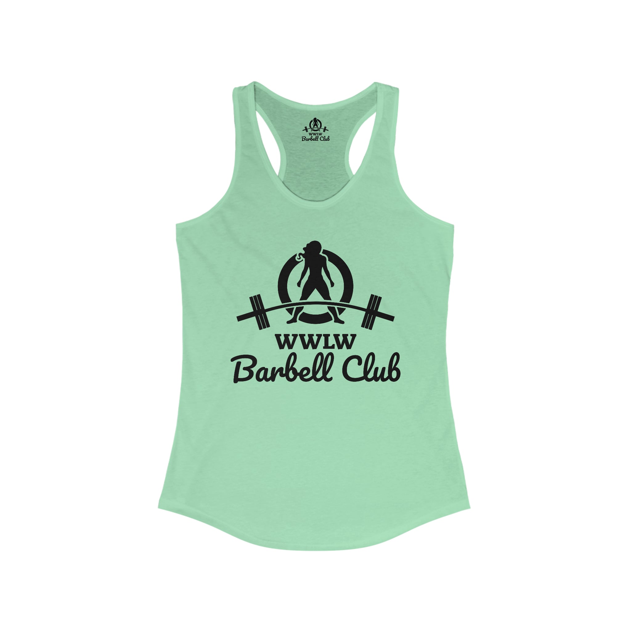 Barbell Club - Women's Ideal Racerback Tank - Black Logo