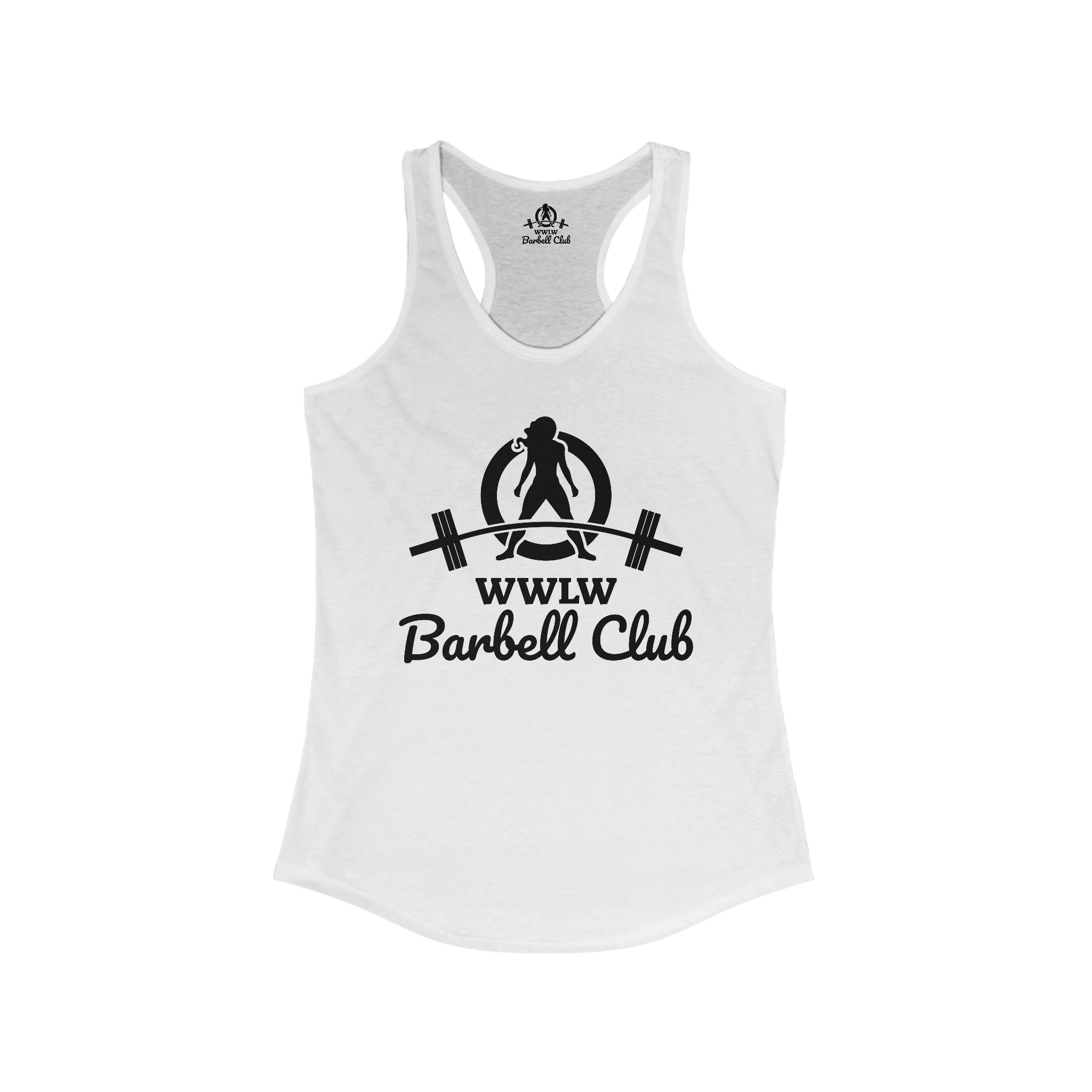 Barbell Club - Women's Ideal Racerback Tank - Black Logo