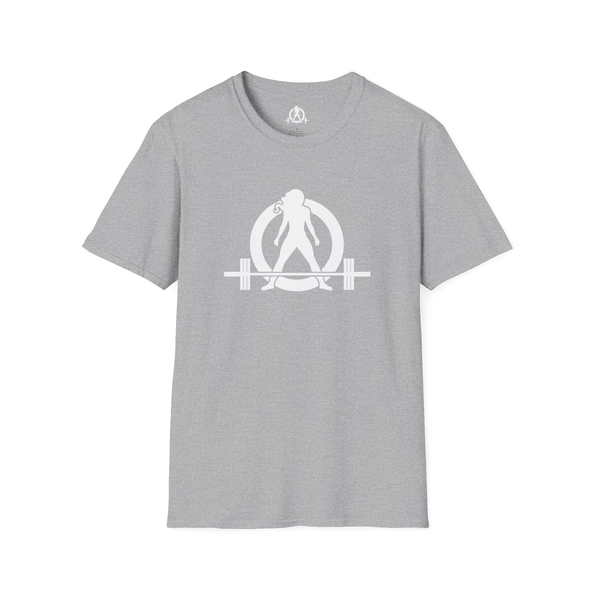 Cardio = Lift Weights Faster - Unisex Softstyle T-Shirt - Logo Front & Back