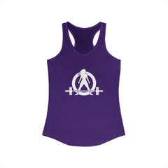 45 + 45 = 135 - Women's Ideal Racerback Tank - White Print Front & Back