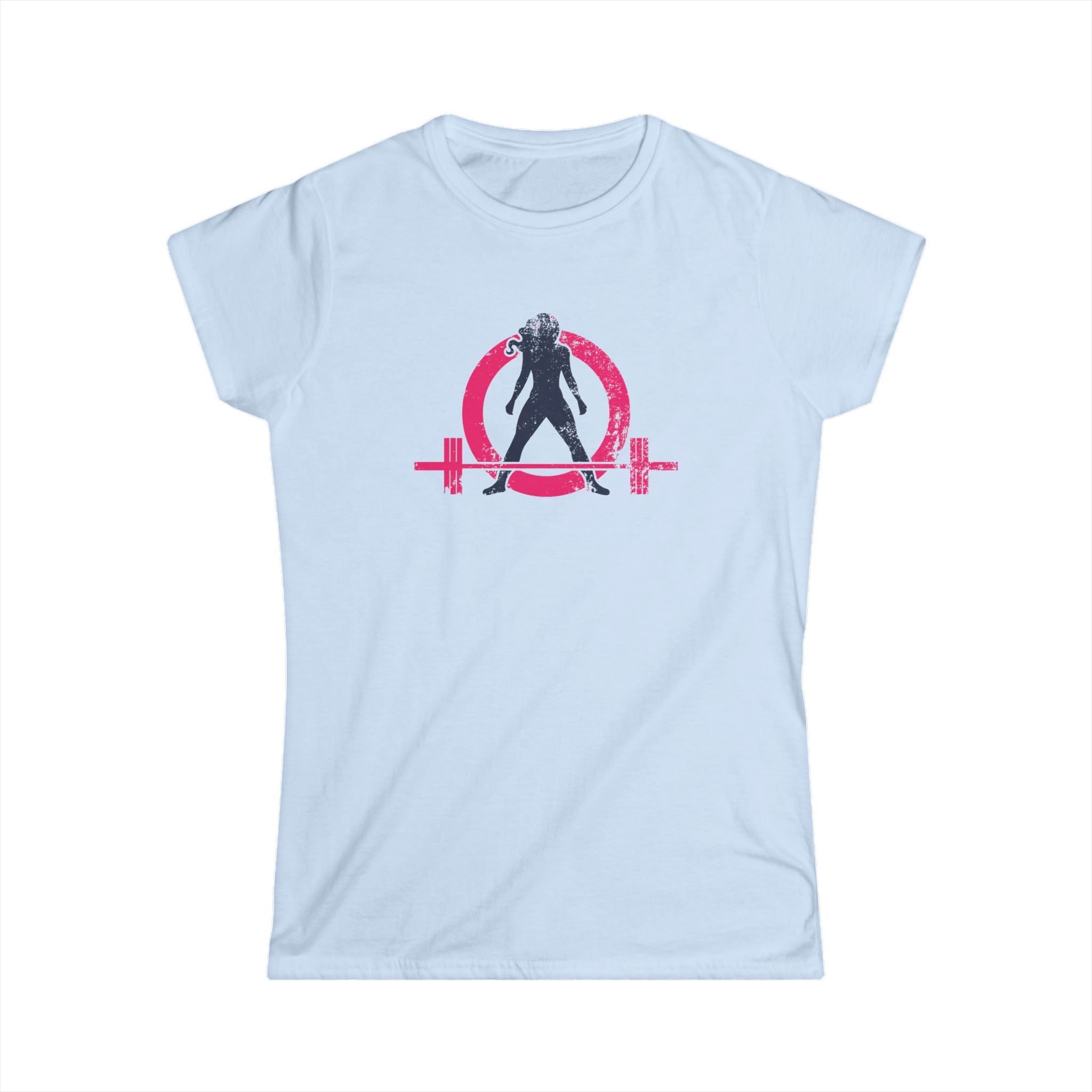 Strong Not Skinny - Women's Softstyle Tee - Distressed Color Logo Front & Back