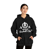 Barbell Club Classic Logo White - Unisex Heavy Blend Hooded Sweatshirt (BEST SELLER)