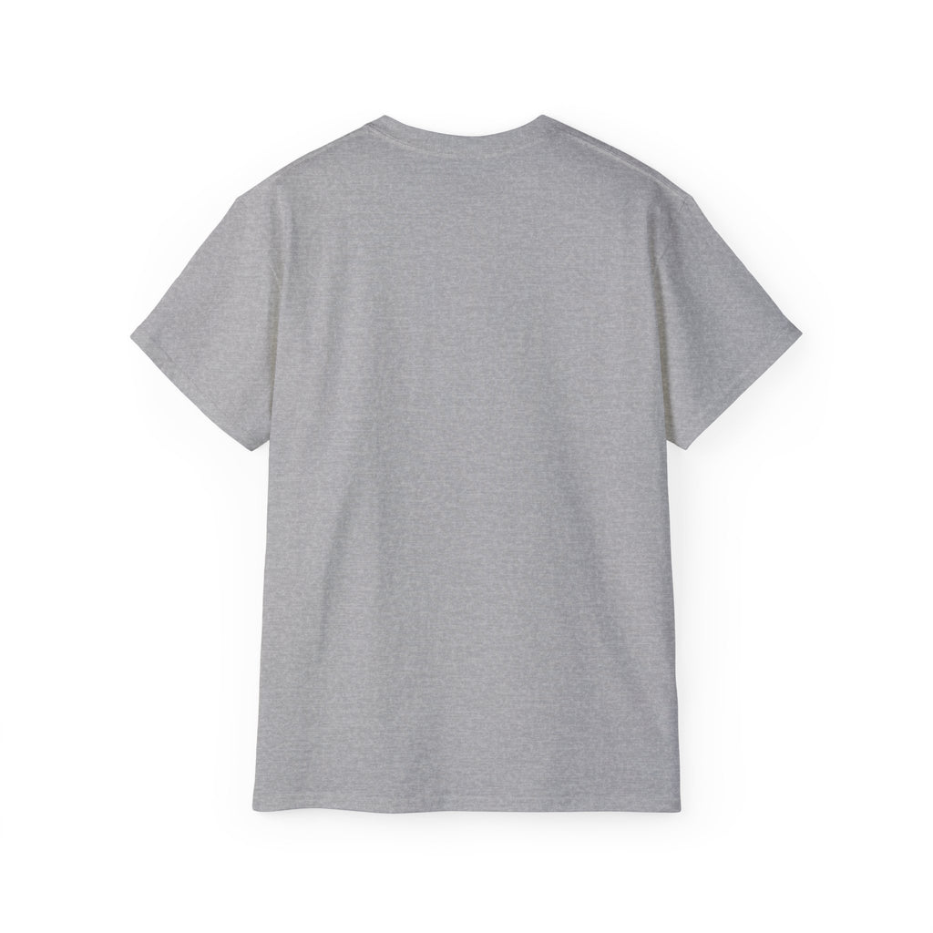Lift Heavy Shit - Unisex Ultra Cotton Tee - Front White Logo - Plain Back