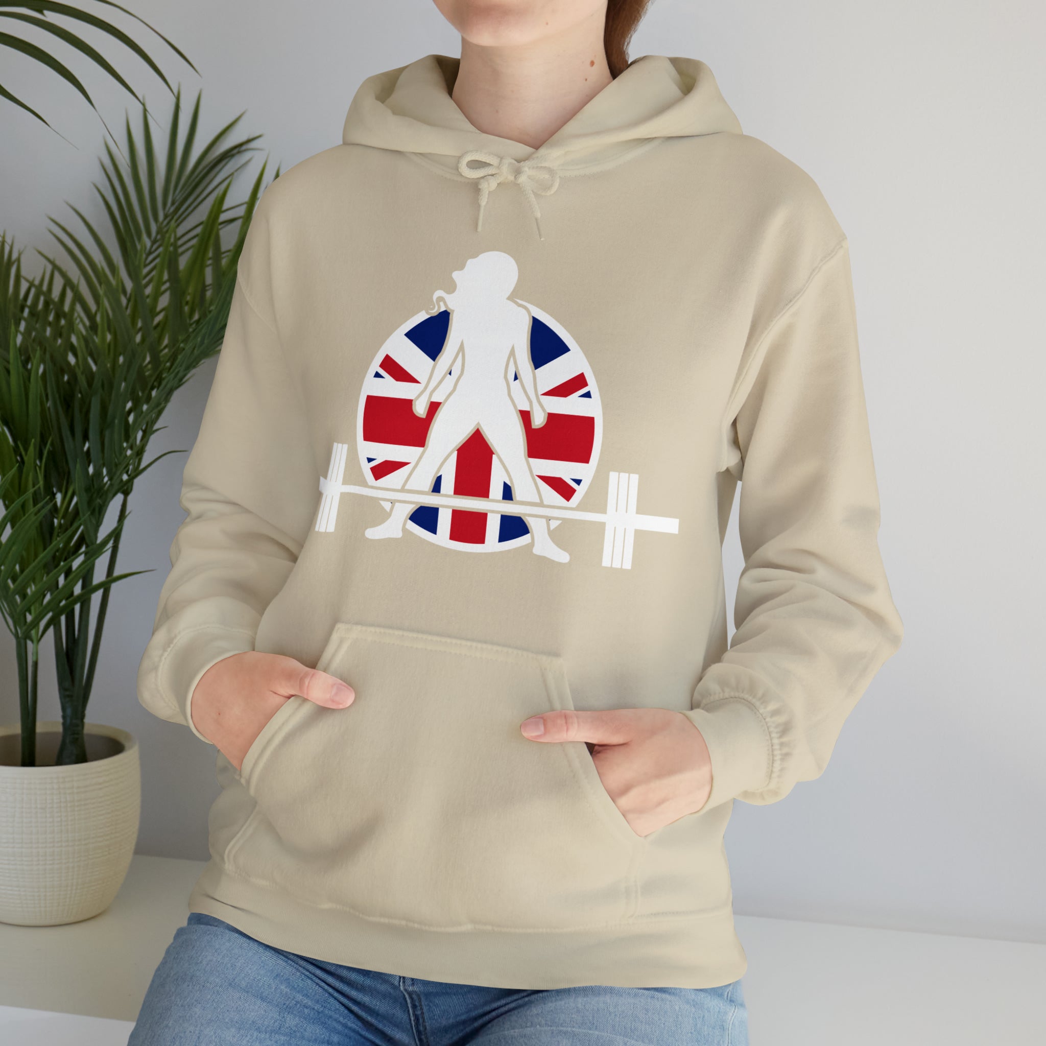 UK Logo - Unisex Heavy Blend Hooded Sweatshirt -  Plain Back