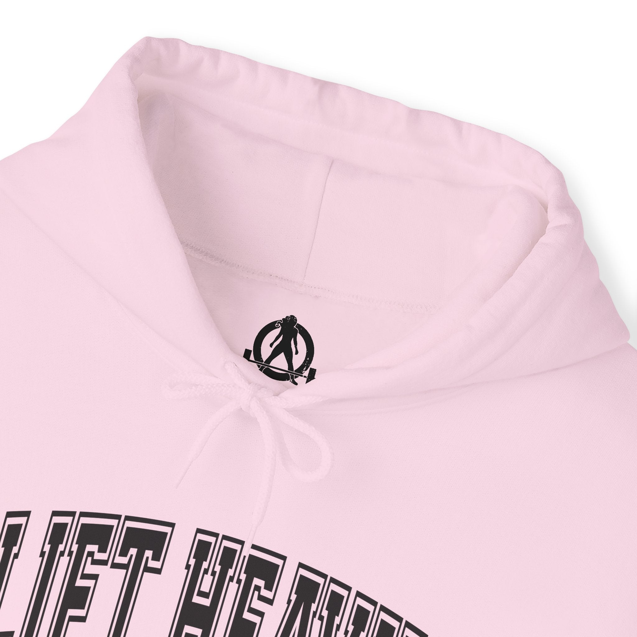 Lift Heavy Shit - Unisex Heavy Blend Hooded Sweatshirt - Black Logo on Front & Right Sleeve